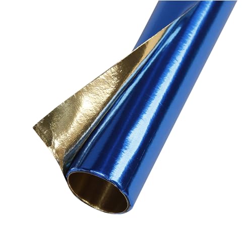 Clairefontaine 95599C - Rolle doppelseitigem Aluminiumpapier, 80x50cm, 90g, für Bastelarbeiten und Deko, 6 farbig sortiert, 1 Rolle in einer aus 6 verschiedenen Farben zufällig geliefert