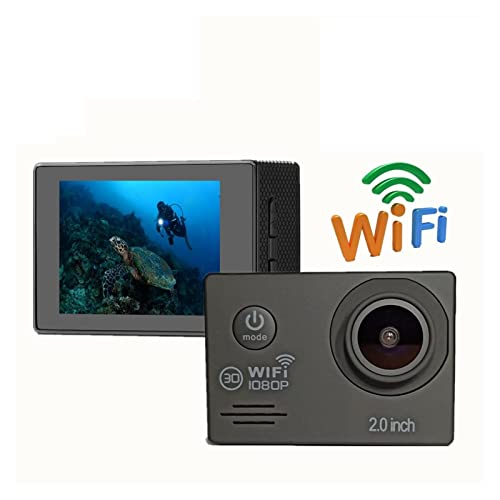 Image of Action Camera Sports Camera Outdoor Underwater Digital Video Camera Mini WiFi Waterproof DV (Color : Blue Size : Medium)