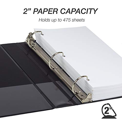Image of Samsill Durable 2 inch 3 Ring Binder, D Ring Binder, 100% Recycled Chipboard, Black, Pallet of 384 Binders in 32 Cartons