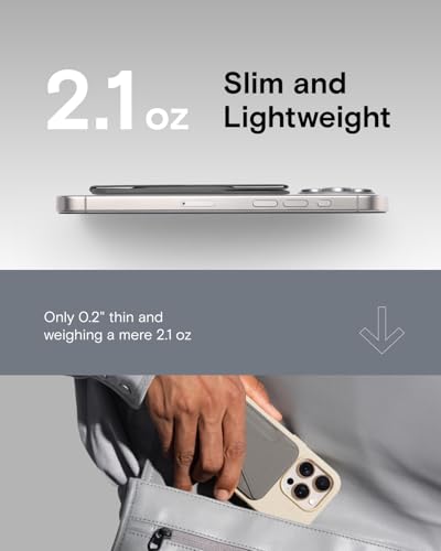 Image of MOFT Magnetic Wallet Stand Compatible with iPhone 16 /15 /14 /13 /12 Series, Angle Adjustment MOVAS Phone Stand, Light Cool Grey