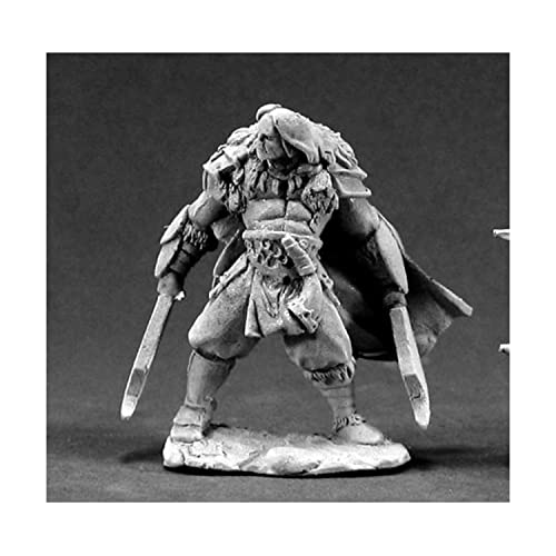 Figurine Kjell Bloodbear Barbarian avec détails de sculpture haute précision pour peinture