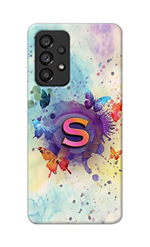Image of PRINTFIDAA� Printed Hard Back Cover Case for Samsung Galaxy A53 5G Back Cover (Alphabet S) -2808