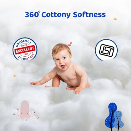 Image of Bumtum Baby Diaper Pants, Large Size, 124 Count, Double Layer Leakage Protection Infused With Aloe Vera, Cottony Soft High Absorb Technology (Pack of 6)
