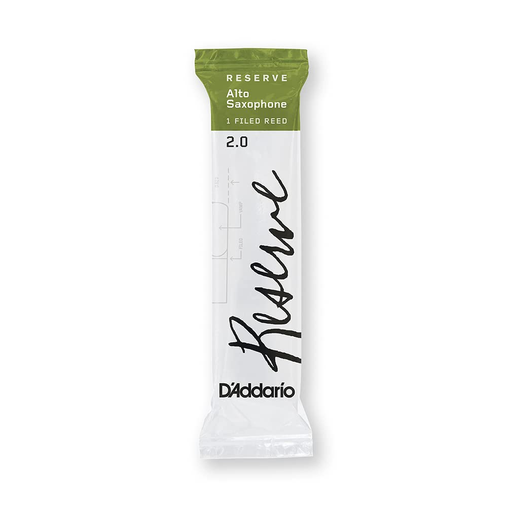 D'Addario Cañas de Saxofón Alto Reserva, Strength 2.0, 25-Pack
