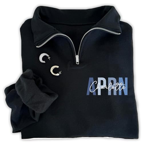 Personalized Nurse Quarter Zip Sweatshirt, Custom Nursing Hoodie with Name, Nurse Sweashirt, Nurses Week Gifts4