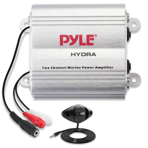 Pyle Marine Amplifier, 400W 4 Channel Audio Amplifier with RCA Input