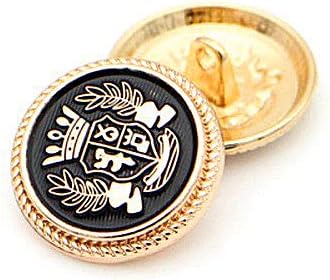 Amazon 選べるサイズ メタルボタン 15mm 20mm ゴールドボタン 金ボタン 黒ボタン ブレザーボタン スーツボタン 袖口ボタン 制服 ボタン コート 手芸 裁縫 素材 材料 レザークラフト ハンドメイド 小 8個セット ボタン 通販