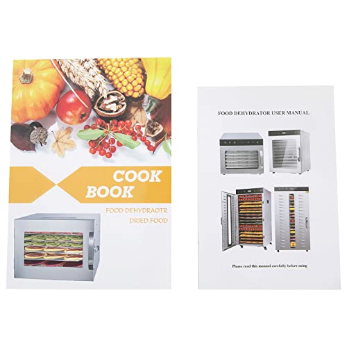 1500W Dörrautomat Edelstahl Dörrautomat mit Rezeptheft Dörrgerät mit Temperaturregler (30-90°C) zum Trocknen von Obst, Gemüse und Fleisch 16 Etagen Dürrautomaten mit 24H Timer-Funktion – Bild 4
