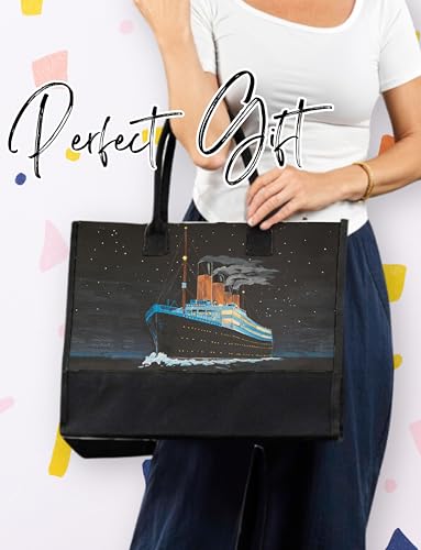 Bolso tote de lona con cierre y correa para hombro miniatura 3
