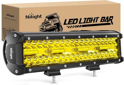 Nilight - 18033C-A 12 Inch 240W Amber Lights...