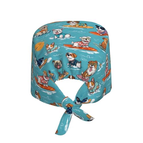 Image of Adjustable Scrub Cap with Sweatband, Breathable Working Hat for Men /Women