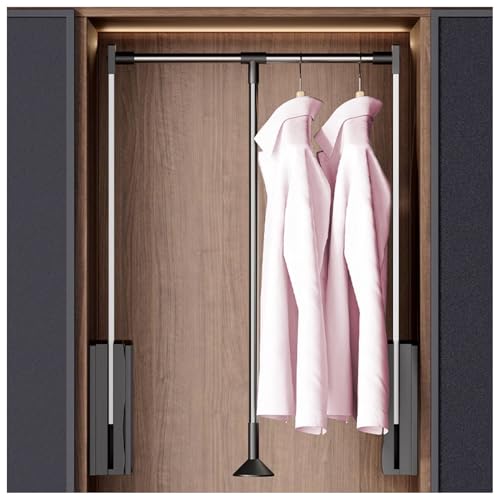 Tringle à vêtements rabattable en aluminium pour garde-robe charge 15kg