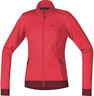 GORE WEAR Women’s Windproof Cycling Jacket, C3 Women’s Windstopper Thermo Jacket, Size: XS, Color: Hibiscus Pink/Chestnut Red, 100328