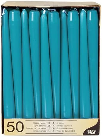 100 Kandelaars O 2 2 Cm 25 Cm Turquoise Puntkaarsen Amazon Nl Wonen Keuken