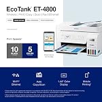 Epson EcoTank ET-4800 Wireless All-in-One Cartridge-Free Supertank Printer with Scanner, Copier, Fax, ADF and Ethernet – Ideal for Your Home Office