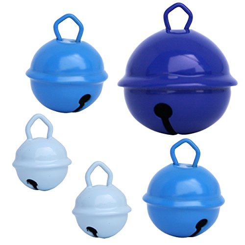 Grelots Musicaux Couleurs Bleu foncé 35mm +2 Bleu clair 25mm +2 Bleu ciel 15mm Existe en Petits Gros et Géants Pour Enfants Bébé : Montessori Instruments Noël Anniversaire Décorations Loisirs Créatifs Cover