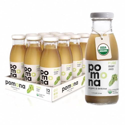 Pomona Organic Pure Celery Juice, No Sugar Added, 12-pack