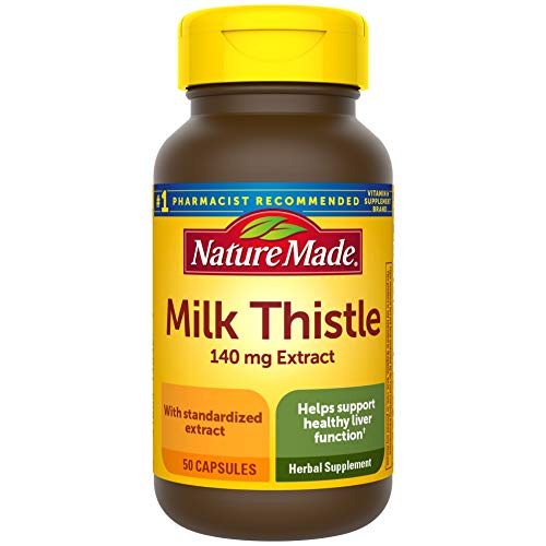 Nature Made Milk Thistle 140 mg Capsules, 50 Count (Packaging May Vary)