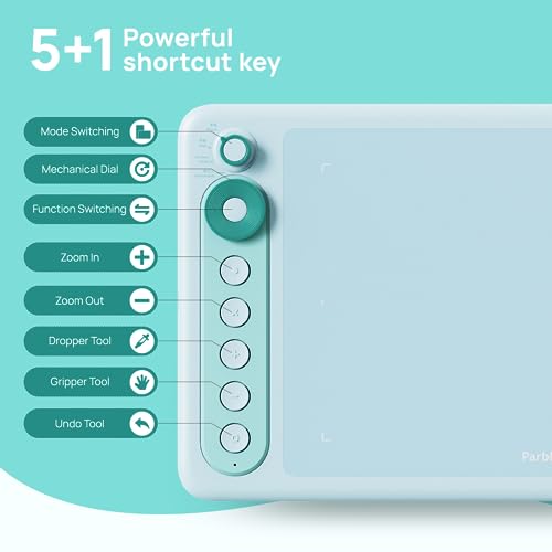 Image of Parblo Intangbo X7 Drawing Tablet 7x4 inch Graphics Tablets,Digital Drawing Tablet with Mode Switch,6 Customized Keys,Battery-Free Stylus S01 for Digital Art,Design,Work with Window /Mac,Android