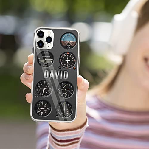 Casezily Personalized Pilot Gauges Phone Case Custom Name Aviator I'd Rather Be Flying Aviation Compatible With Iphone 14 13 12 11 X Xs Xr 8 Mini Pro Max Samsung Galaxy Note S9 S10 S20 S21 Ultra Plus #TOP2