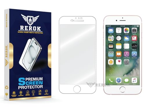 Image of Military-Grade Tempered Glass Screen Protector for iPhone 6s Plus [Pack of 1] | HD Clear, Edge-to-Edge Coverage, Scratch Resistant, Case Friendly with Easy Installation Kit(WHITE)
