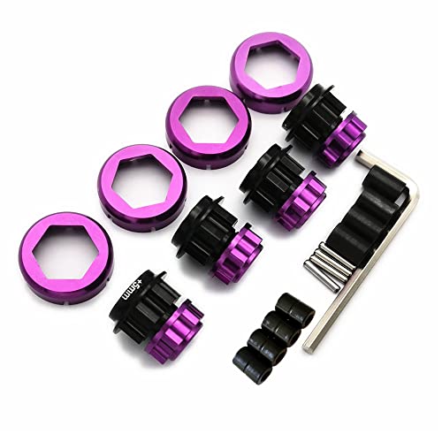 17mm Hex Wheel Conversion with 5mm Extensions M5 Right and Left Wheel Nuts Purple for HPI Savage...