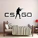Pegatina de decoración de habitación para adolescentes, pegatina de pared de juego Counter Strike, papel tapiz de vinilo, Mural artístico, pegatina de decoración del hogar 104x43cm