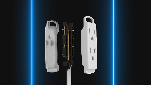 Maximm Verlängerungskabel 5er-Set – 6 Fuß (ca. 1,8 M), Flacher Stecker, 360° Drehbar, Schwarz