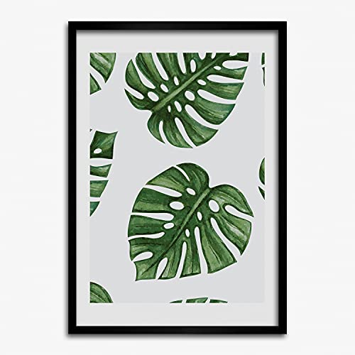 Cadre décoratif moderne Tulup 40x60 cm avec affiche monstera en bois MDF