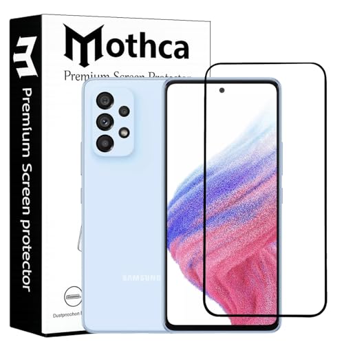 Image of Mothca Military-Grade Tempered Glass for Samsung Galaxy A53 5G / A52S / A52 / A51 / M31S / S20 FE with Edge to Edge Coverage - Case Friendly, Installation Kit