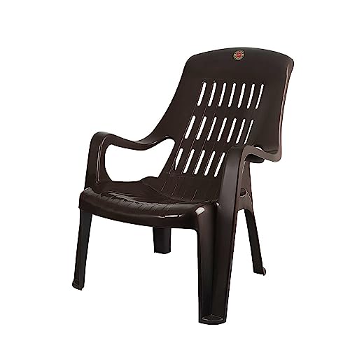 Image of Cello Comfort Sit Set of 4 Chairs (Ice Brown) | Strong and Durable | Easy to Clean | Chair for Living Room, Bed Room, Kitchen, Office Room, Outdoor | 3 Years Warranty