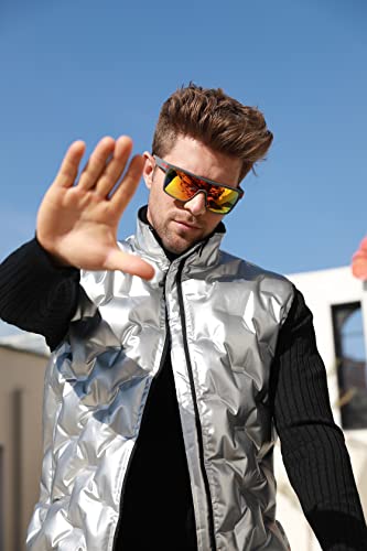 Karsaer Flat Top Tr90 Polarized Sports Men Sunglasses Vintage Square Cycling Running Fishing Golf Hiking Sports Glasses #TOP2