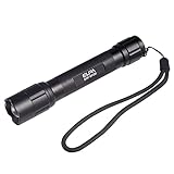エルパ (ELPA) 防水機能付 LEDアルミライト 300lm (ブラック/電池式) ハンドストラップ付き/懐中電灯 (DOP-EP330)