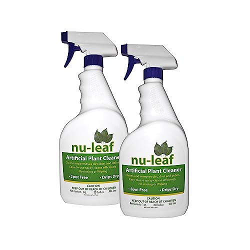 Nu-Leaf Cleaner Spray for Artificial Trees and Silk Plants No Rinsing or Wiping Drip Dry and Spot Free Odorless 32 Fl Oz (Pack of 2)
