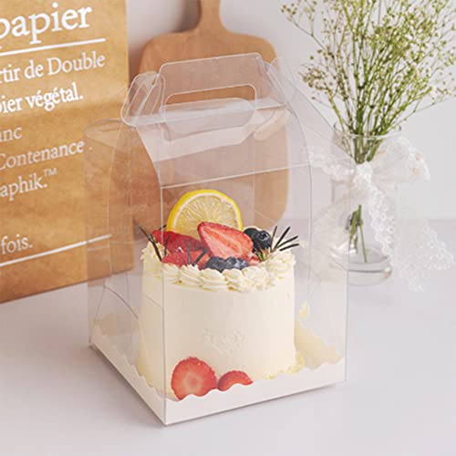 DZOZO Lot de 10 boîtes à gâteau transparentes en plastique pour gâteaux, bonbons, chocolats, desserts Cover