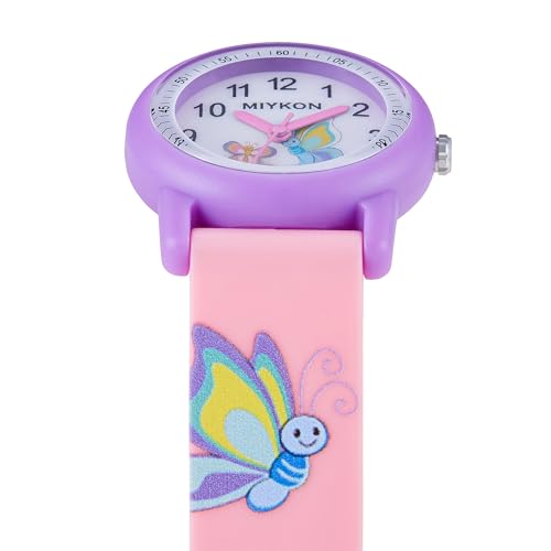 Image of Miykon Kids Watches for Boys and Girls - Educational Time-Telling Gift for Kids Aged 3-15, Toddlers, Preschoolers, and School-Aged Children - Easy to Read Analog Watch, Soft Resin Band, Japanese Quartz, 100M Water Resistant