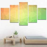 SIGNWIN 5 Panel Canvas Wall Art Modern Art Contemporary Digital Art Dramatic Geometric Multicolor Patterns for Home Decorations Ready to Hang - 60