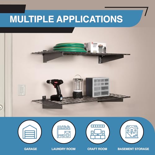 Hyloft 00967 2-Pack Heavy Duty Steel Garage Shelving, 45"X 15 Inch Wall Mounted Shelves thumb #5