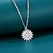BRIGHTWINST Fashion Creative 360 ° Rotating Sunflower Necklace For Women Design Flower Pendant Party Jewelry Anniversary For Collares PTPNU1494