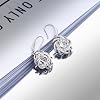 Sterling Silver Drop Dangle Earrings for Women Hypoallergenic Cubic Zirconia Classic Earrings for Sensitive Ears Fashion Ladies Dangling Earring Statement Jewelry Gifts for Christmas Birthday