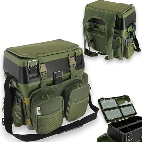 NGT Fishing Seat Box Rucksack with Bag Cover