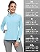 Little Donkey Andy Women's Golf Hoodie Jacket with Pleated Tennis Skirt Hem UPF 50+ Sun Protection Full Zip Running Athletic Jackets Blue XX-Large
