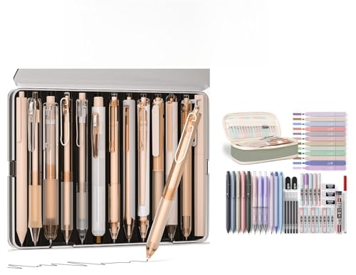 Set 13 piezas bolígrafos gel y útiles escolares Nicpro