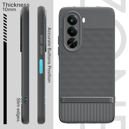 Image of Pikkme Back Cover for Realme P4x 5G Camera Protection 3D Hexa Cube Design Silicone Protective Bumper Case (Grey)