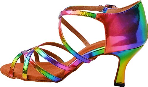 Chaussures danse latine femme anti-glisse à talon moyen pour en finir avec la fatigue