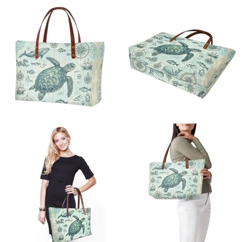 Image of 2PCS Tote Bag for Women Top Handle Purse with Wallet, Hobo Bag Tote Shoulder Bag with PU Cosmetic Bag