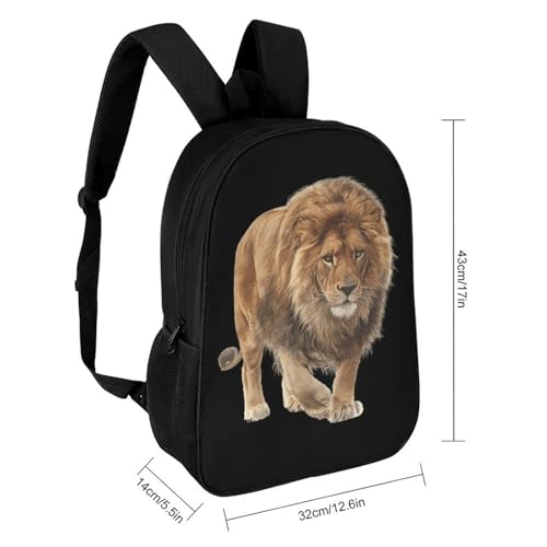 Adult Lion Classic 17 Inch Backpack Travel Daypack Casual Shoulder Bag with Adjustable Strap for Men Women2
