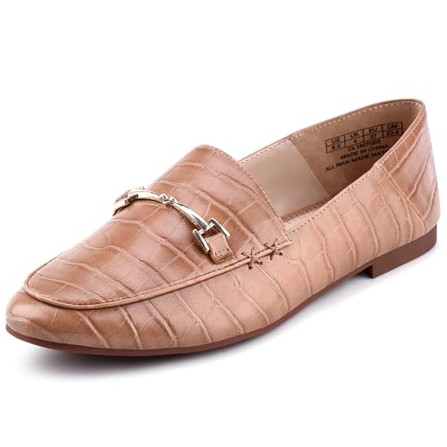 Image of JENN ARDOR Loafers for Women Flats Shoes Womens Penny Loafers Slip On Pointed Toe Comfortable Office Work Driving Flats Fashion Dress Shoes for Women