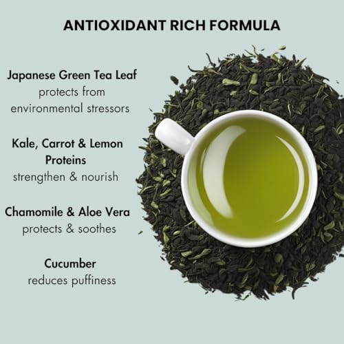 Antioxidant Plant Protein Facial Cleanser - Calming And Soothing With Green Tea And Aloe Vera - Hydrating And De-Puffing - Sulfate and Paraben Free - Image 5