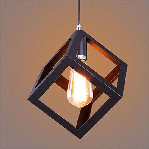 Araña de cocina industrial con lámpara de techo moderna colgante negro